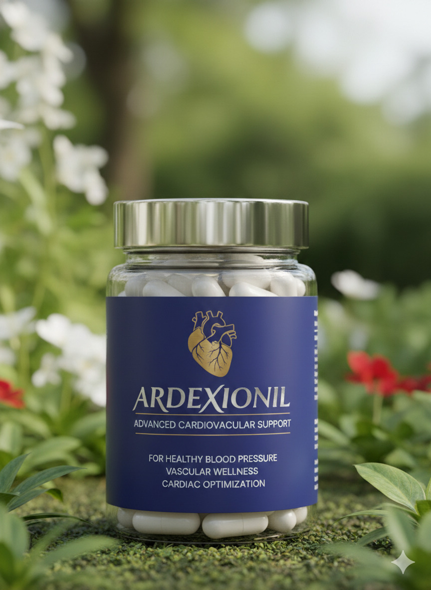 Ardexionil supplement bottle with capsules for cardiovascular support